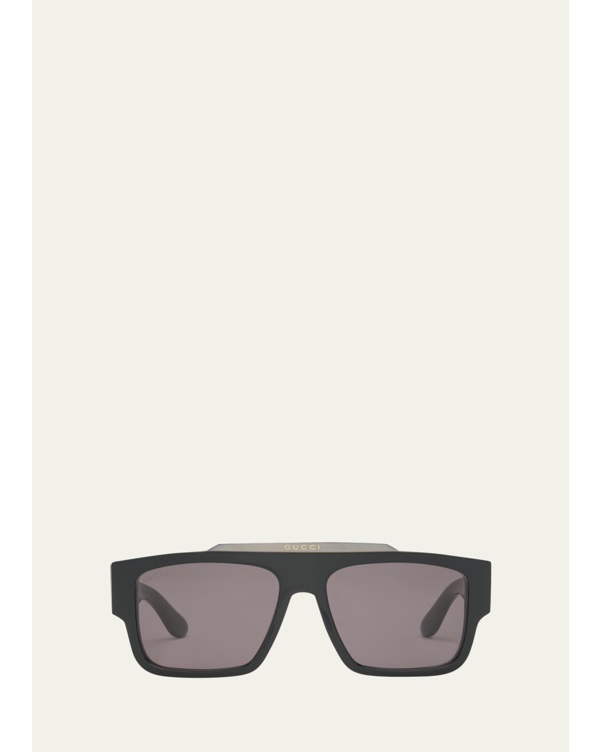 Men's GG1460Sm Acetate Rectangle Sunglasses