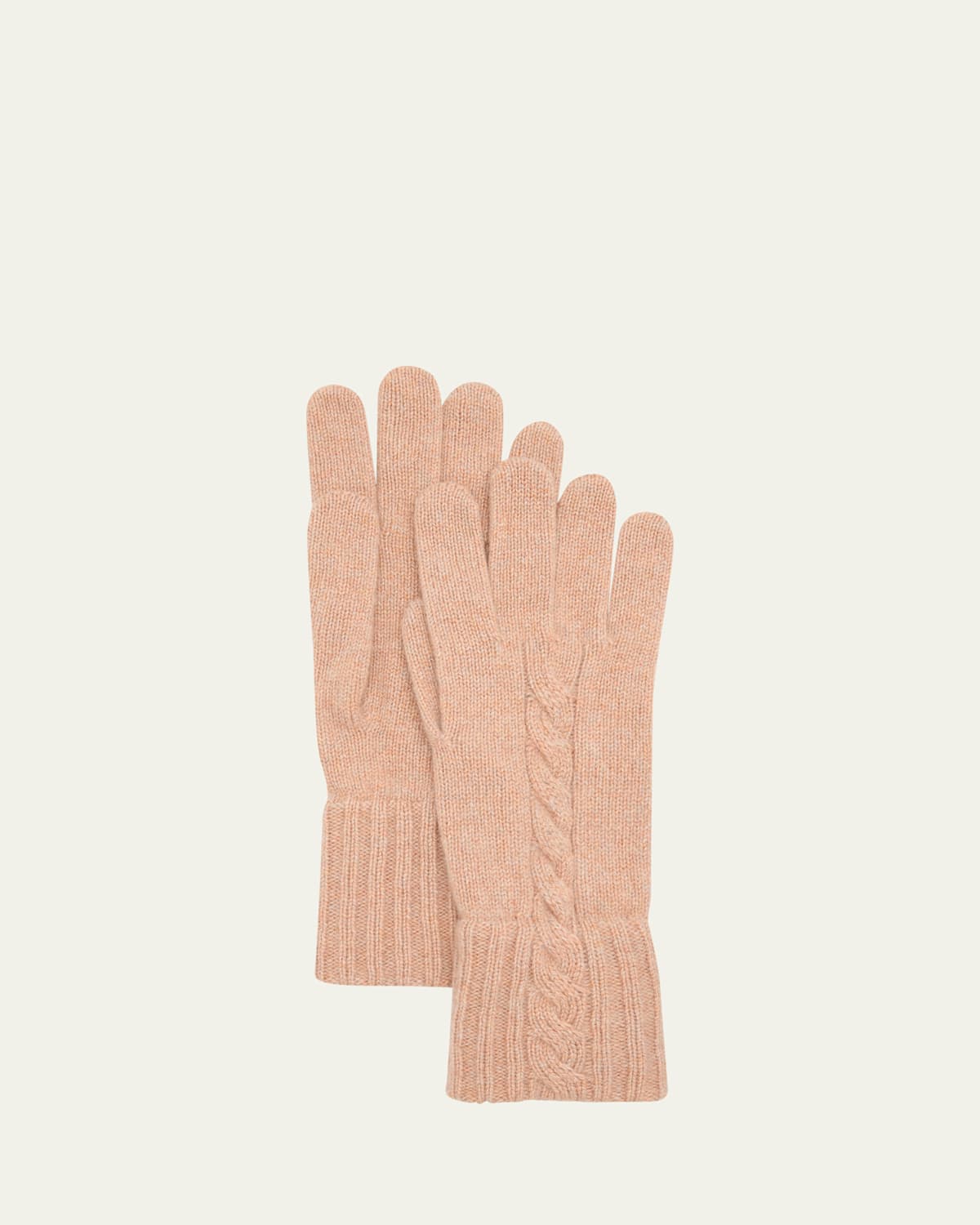 Loro Piana Short Knit Cashmere Gloves In Brown