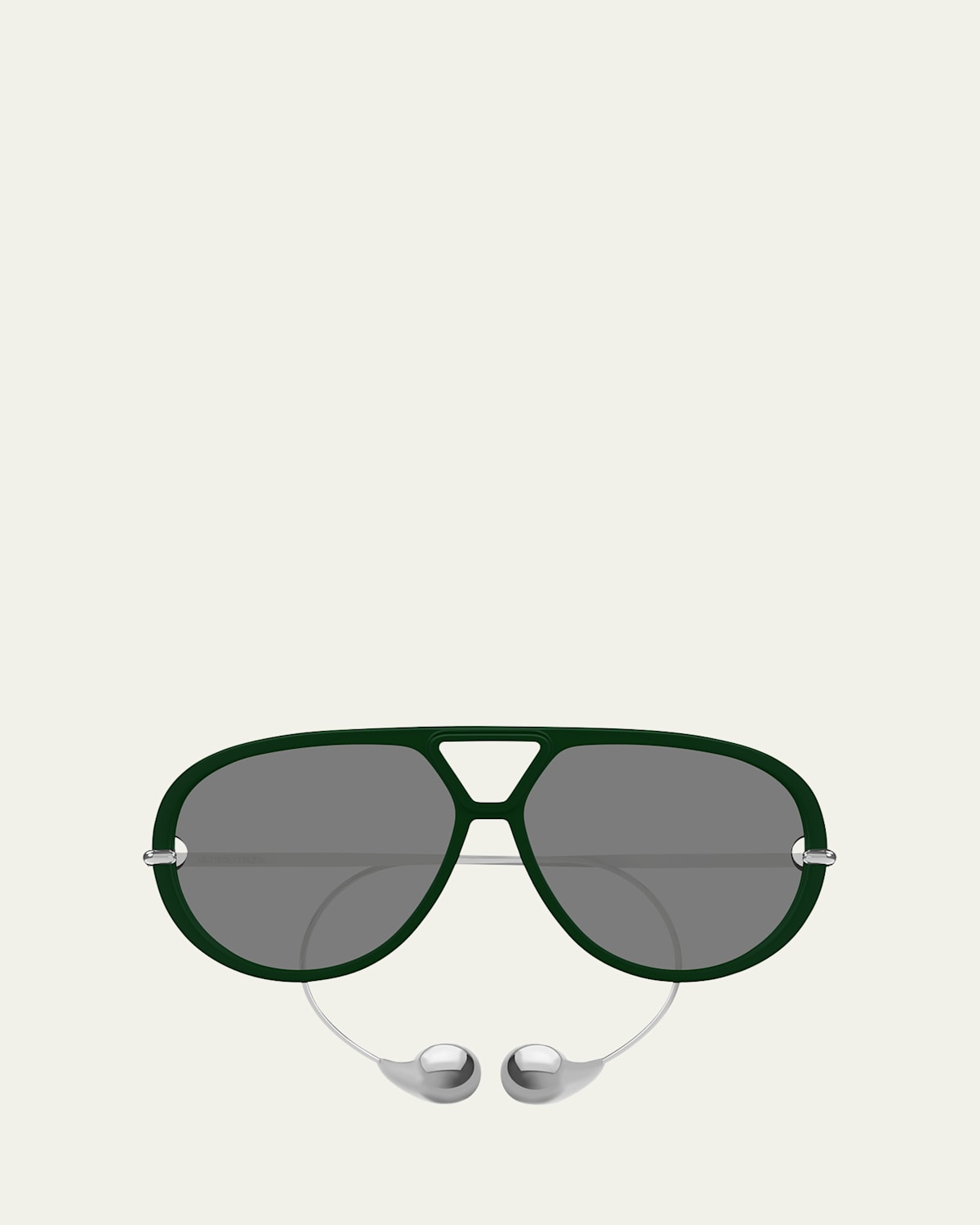 Bottega Veneta Bv1273s Linea Unapologetic 008 Green Silver Grey Sunglasses In Green
