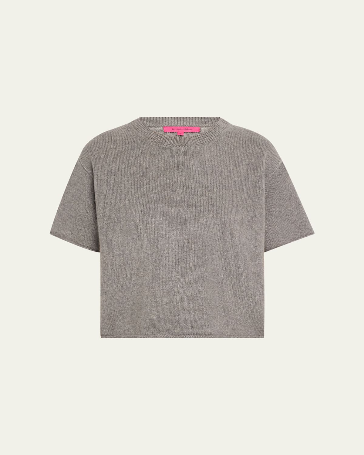 Shop The Elder Statesman Cashmere Knit Top In Lightgrey