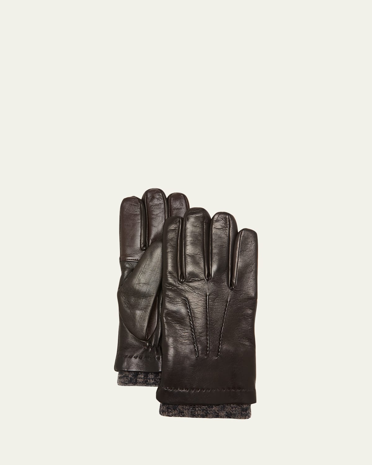 Men's Cashmere-Lined Napa Leather Gloves