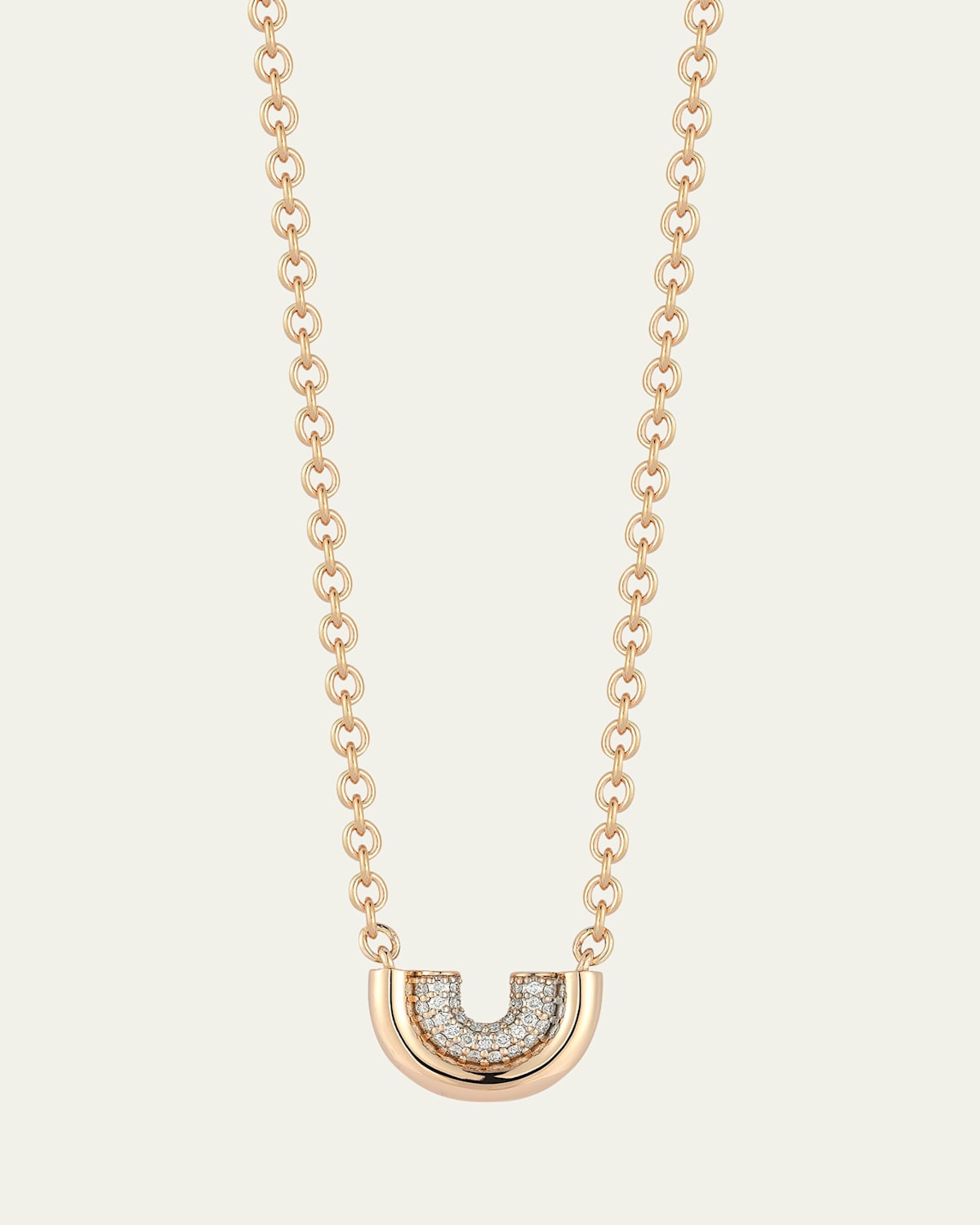 Thoby 18K Rose Gold Diamond Small Tubular Necklace