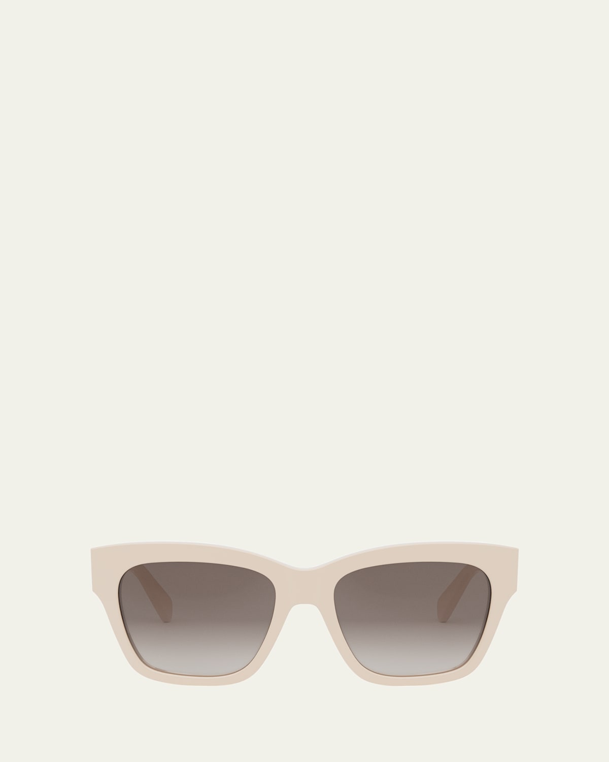 Celine Womens Cream Cl40253i Triomphe Square-frame Acetate Sunglasses In Brown