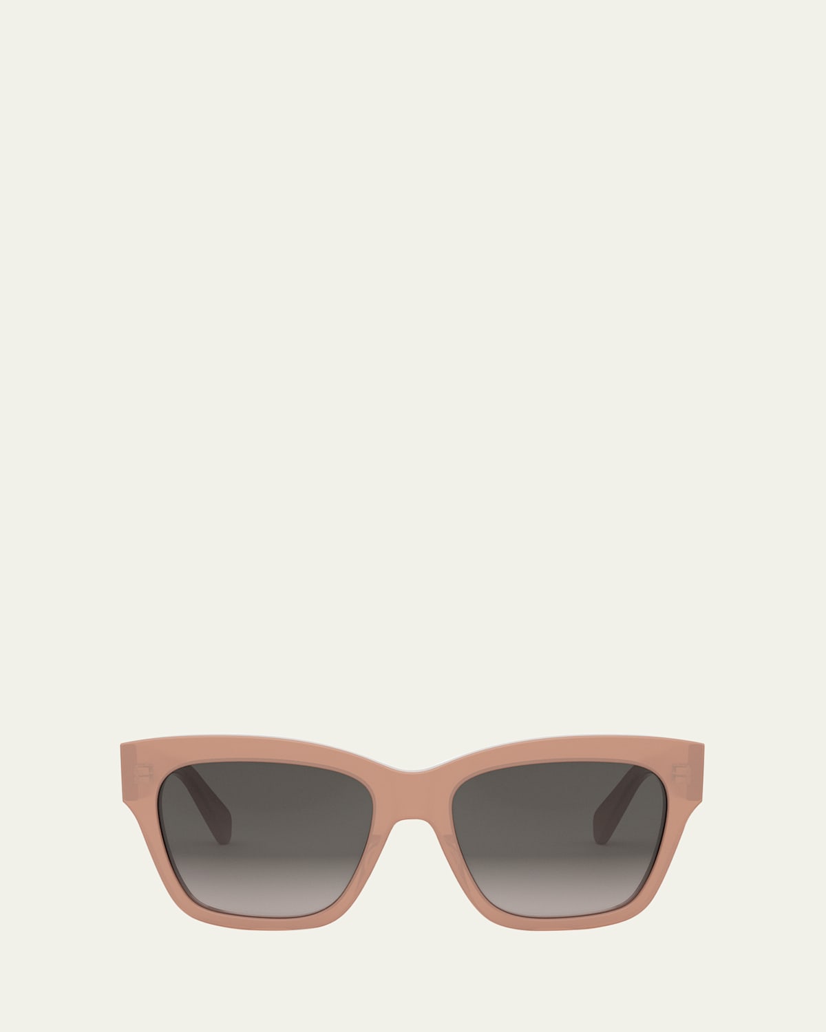 Celine Triomphe Acetate Square Sunglasses In Shiny Pink Gradient Brown