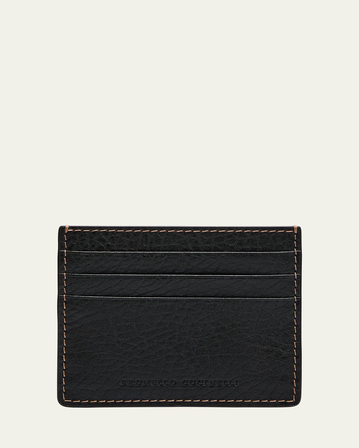 Men's Grained Leather Mini Card Holder