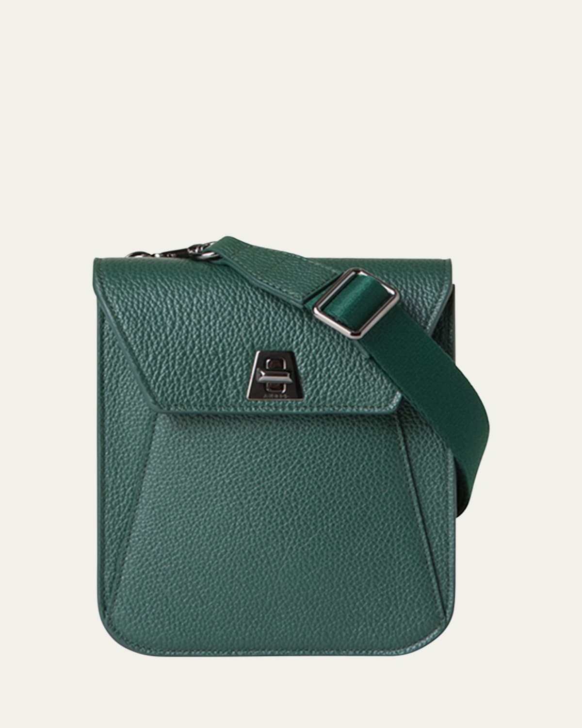 Akris Anouk Mini Flap Leather Messenger Bag In Cypresse