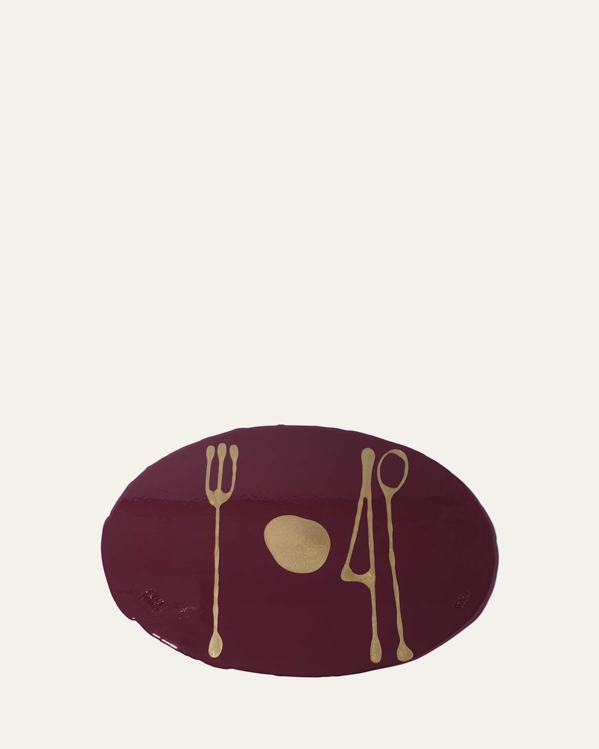 Corsi Cherry And Bronze Table Mate Placemat In Matt Cherry Bronze