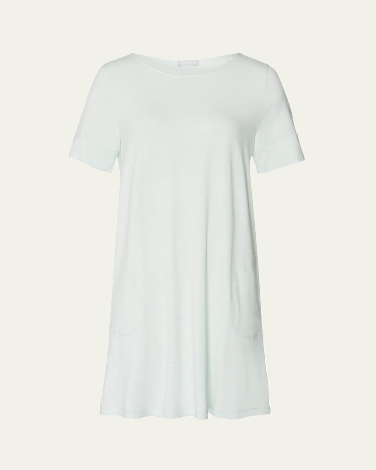 Shop Hanro Natural Elegance Scoop-neck Nightdress In Vapor Melange