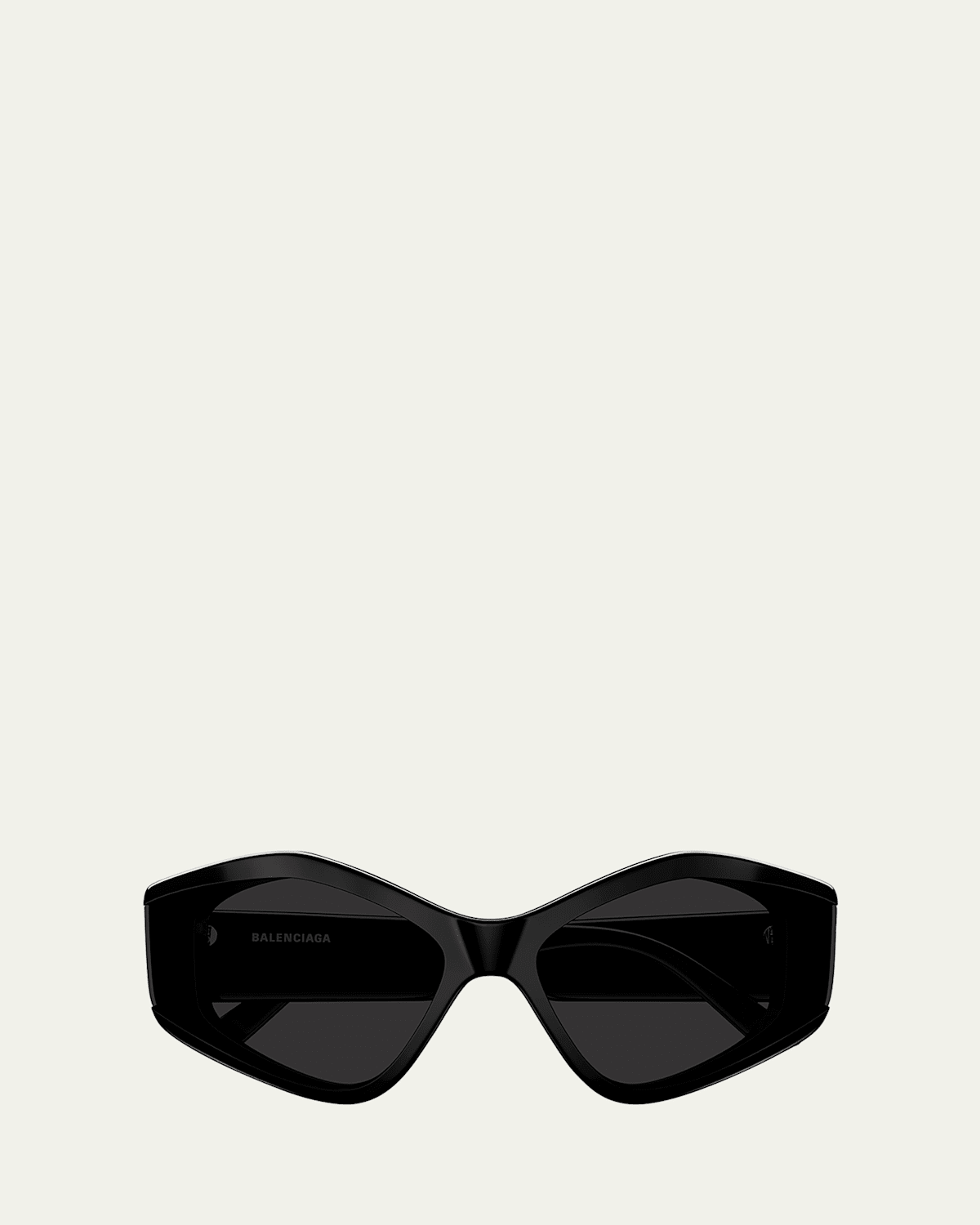 Balenciaga Acetate Cat-eye Sunglasses In Shiny Solid Black