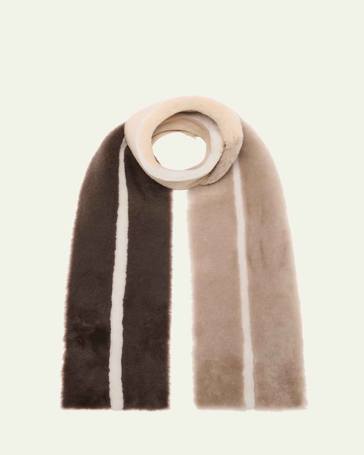 Pinstripe Multicolor Shearling Scarf