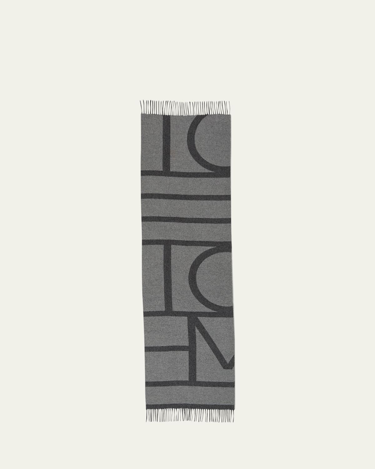 TOTÊME MONOGRAM JACQUARD WOOL SCARF 