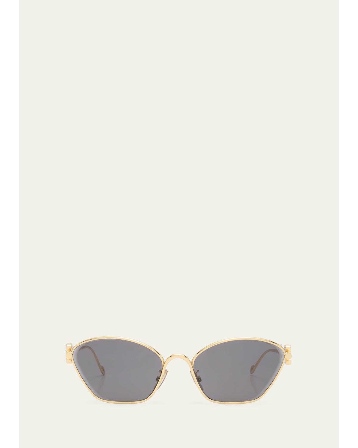Anagram Golden Metal Cat-Eye Sunglasses