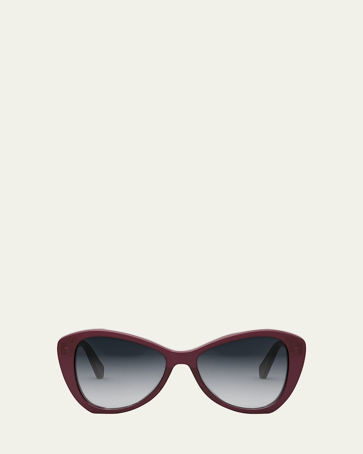 Celine Thin Logo Acetate Butterfly Sunglasses In Gold