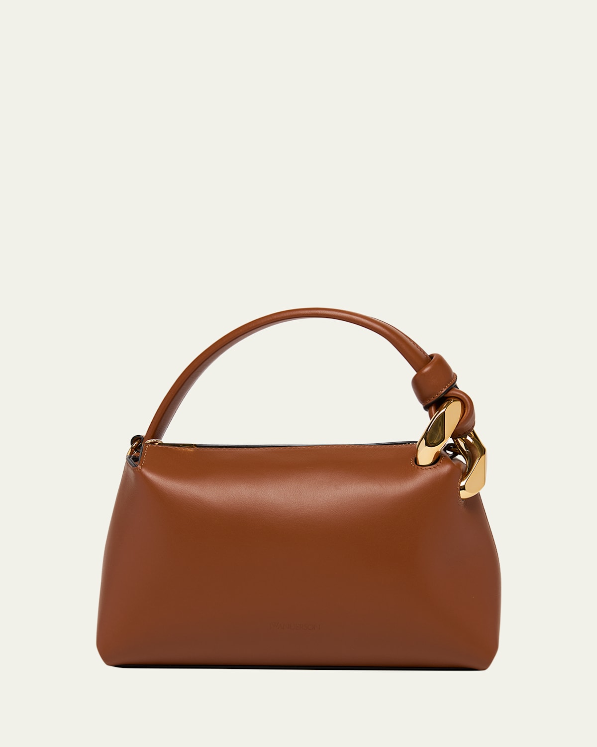 Jw Anderson Chain Leather Crossbody Bag In Brown