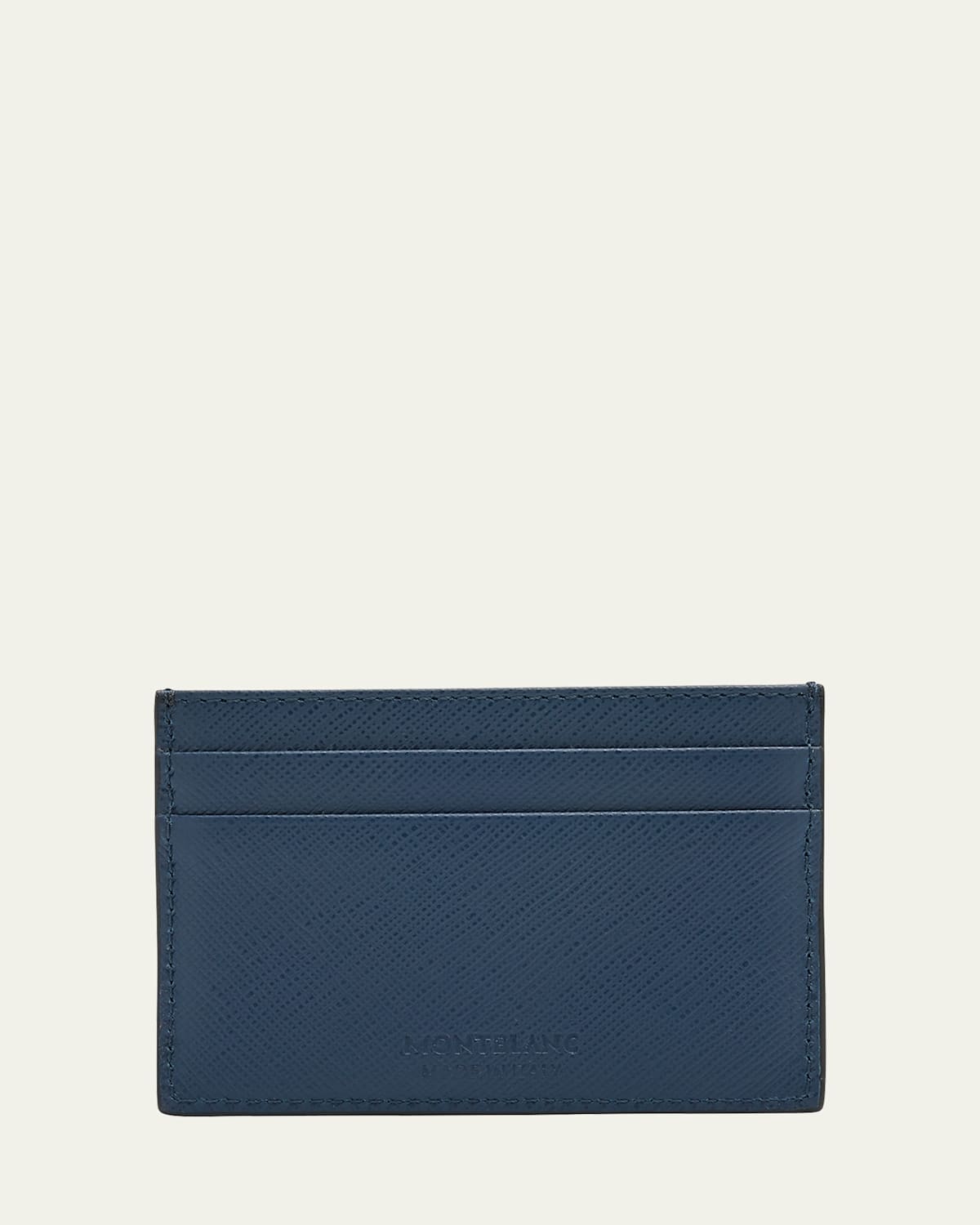 Montblanc Men's Sartorial Saffiano Leather Card Holder In Blue