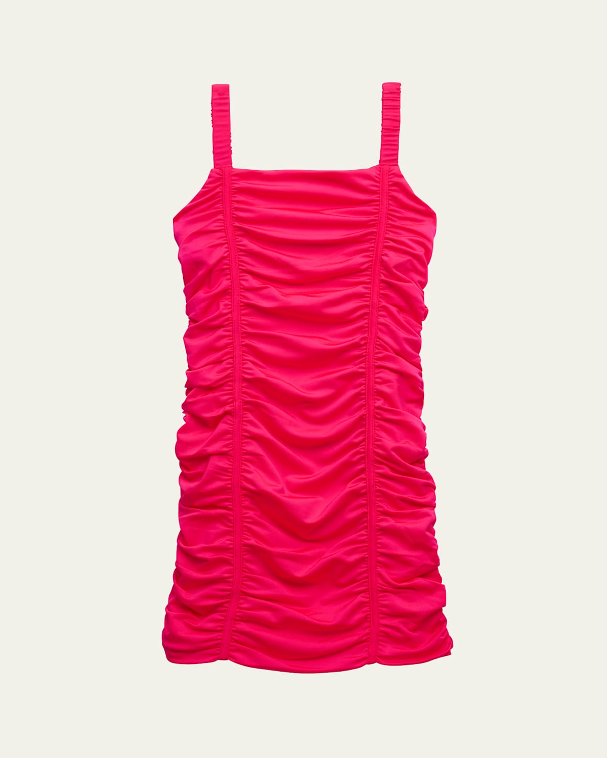 Katiej Nyc Girl's Ruched Scarlett Dress In Pink