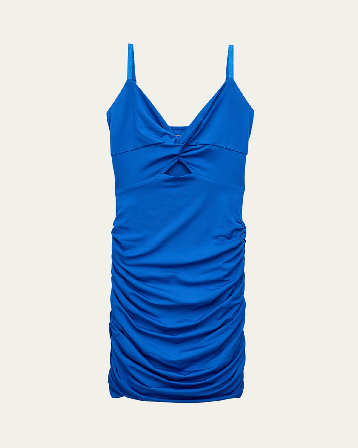 Katiej Nyc Girl's Amelia Cutout Dress In Cobalt Shine