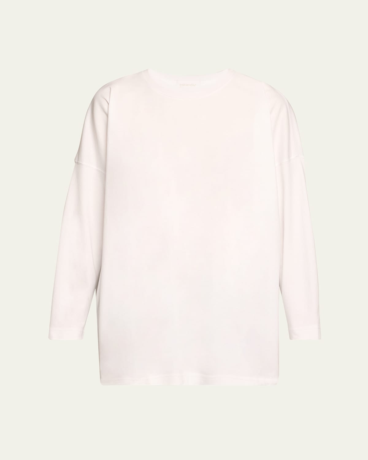Round Neck Long Sleeve Cotton T-Shirt