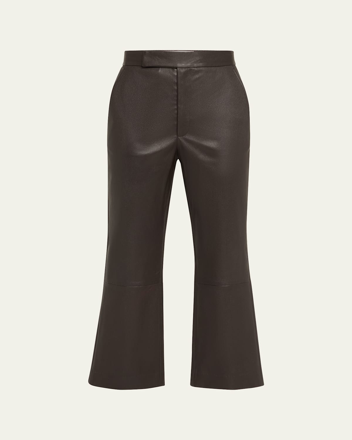 High Waist Crop Leather Pants