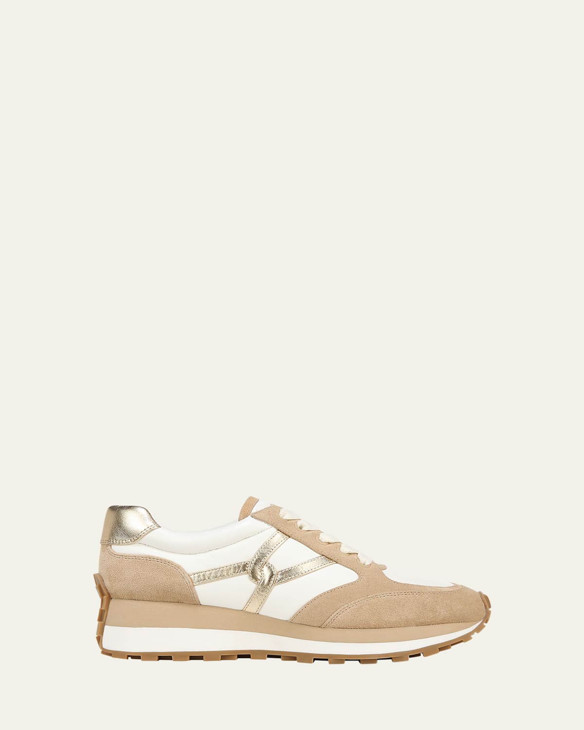 VERONICA BEARD VALENTINA MIXED LEATHER RETRO SNEAKERS 