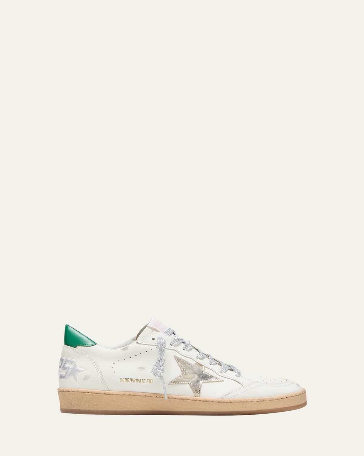 Golden Goose Ballstar Mixed Leather Low-top Sneakers In Multi