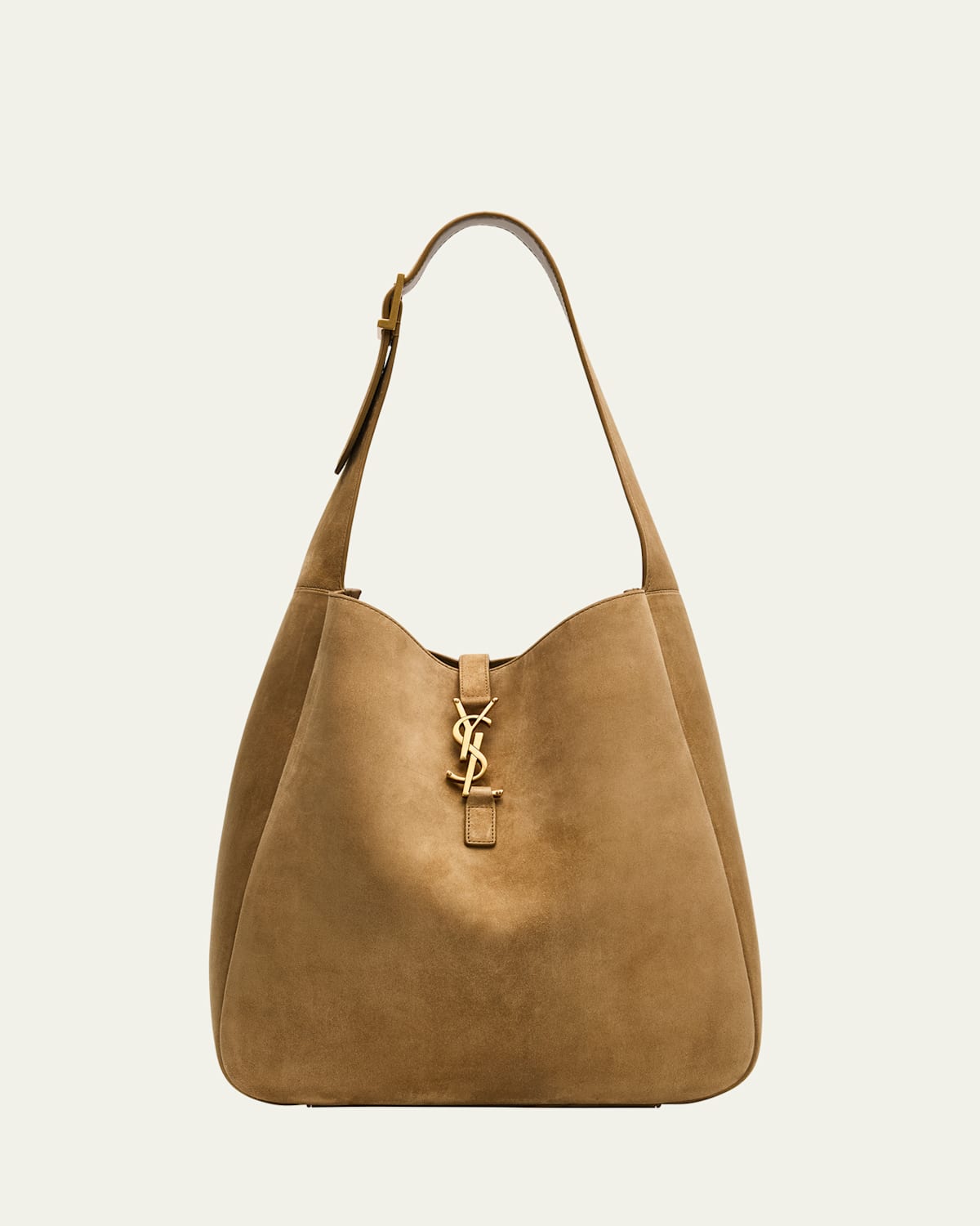 SAINT LAURENT LE 5 A 7 LARGE YSL HOBO BAG IN SUEDE