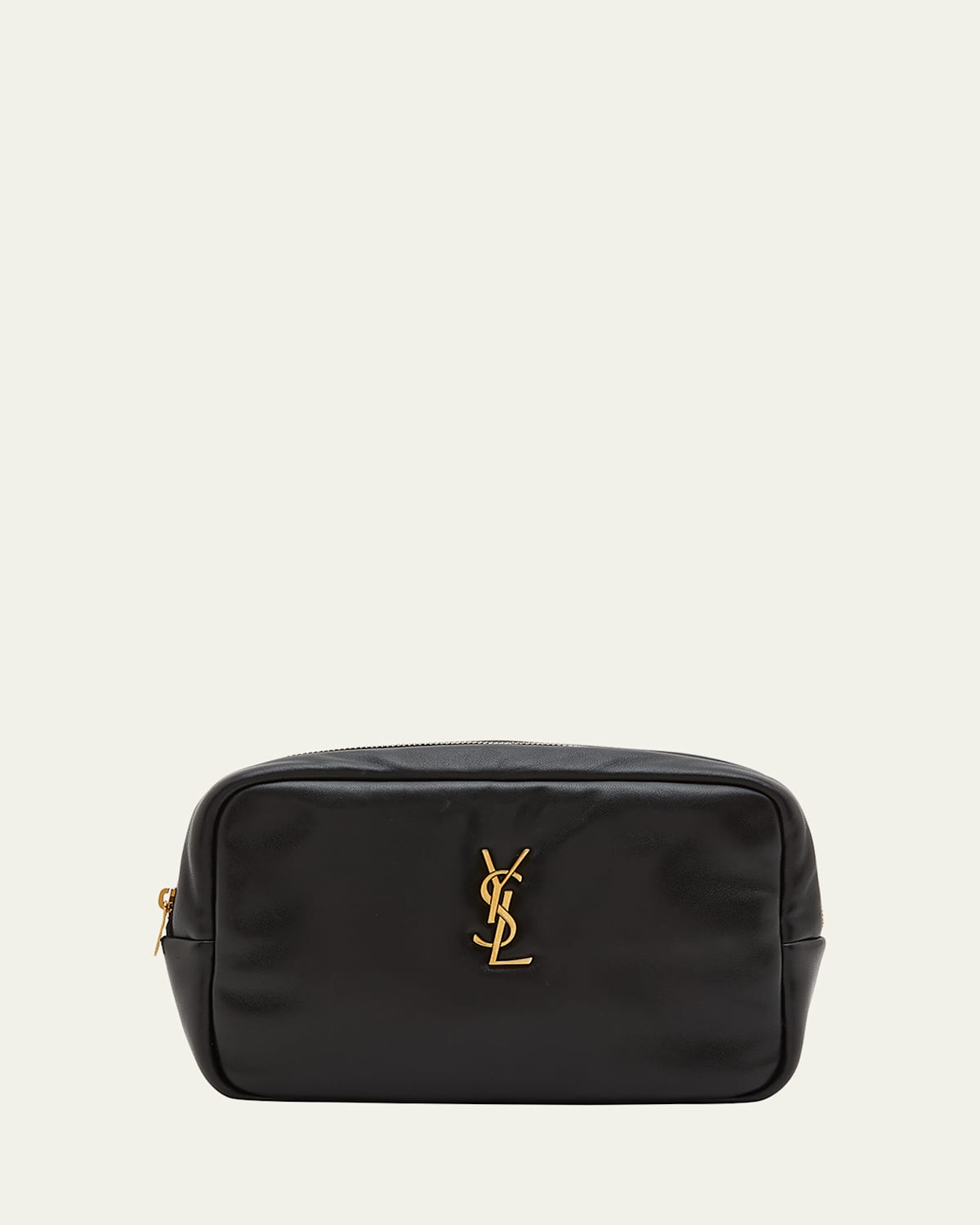 Mini Cosmetic YSL Pouch in Padded Smooth Leather