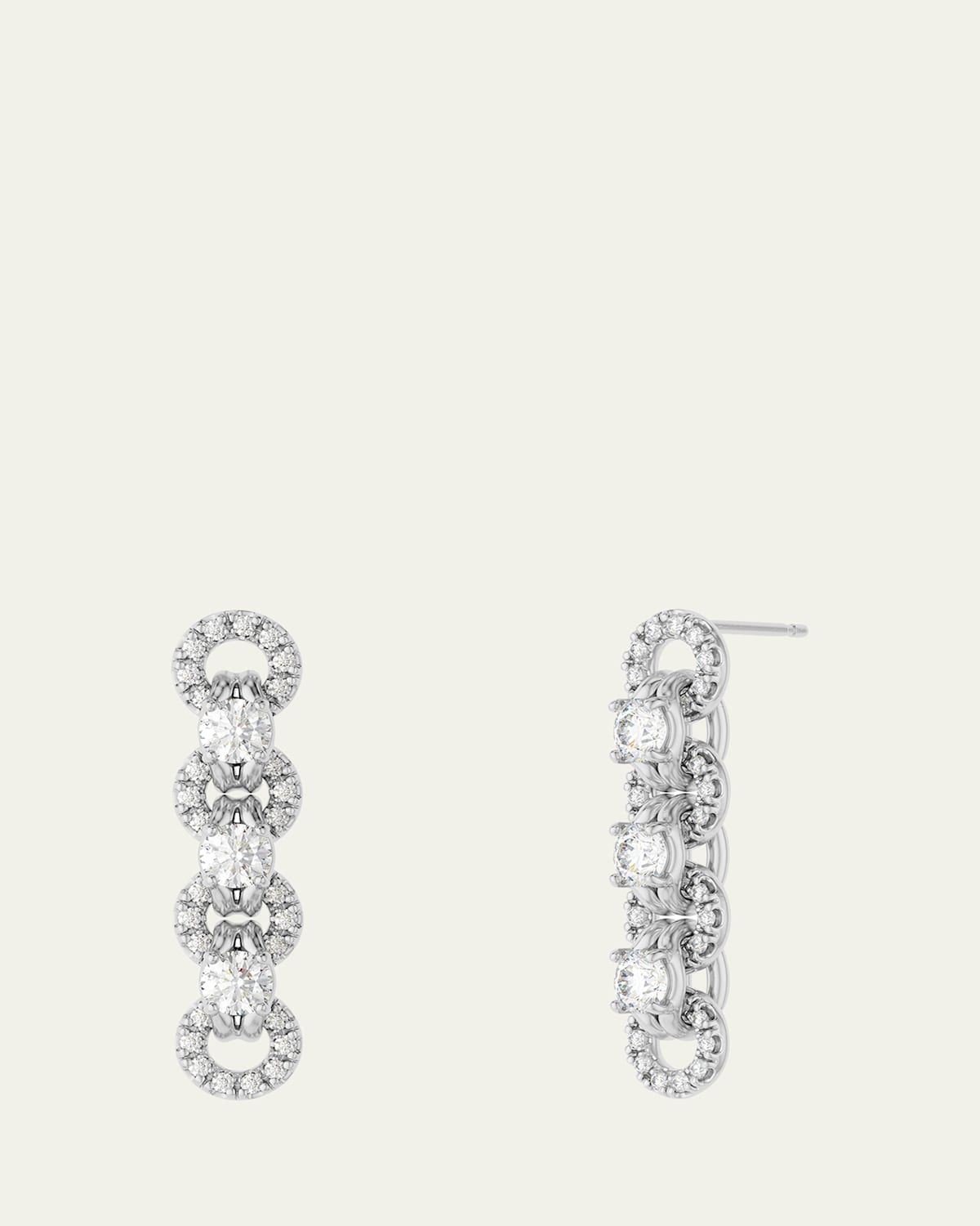 Spinelli Kilcollin 18K White Gold Lumia Diamond Tennis Earrings