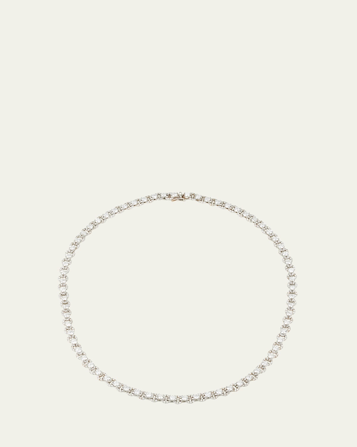 Lumia 18K White Gold Diamond Tennis Necklace, 16"L