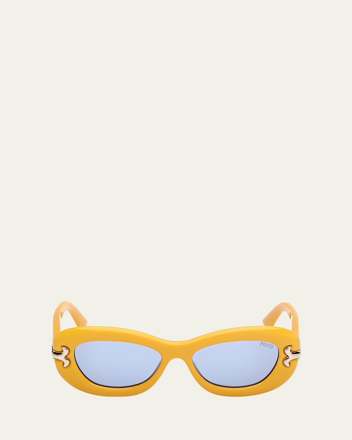 Filigree Acetate Round Sunglasses