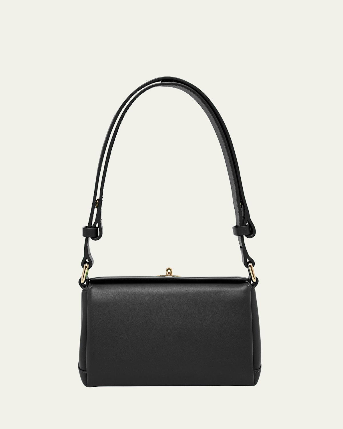 Mini Turn-Lock Leather Shoulder Bag