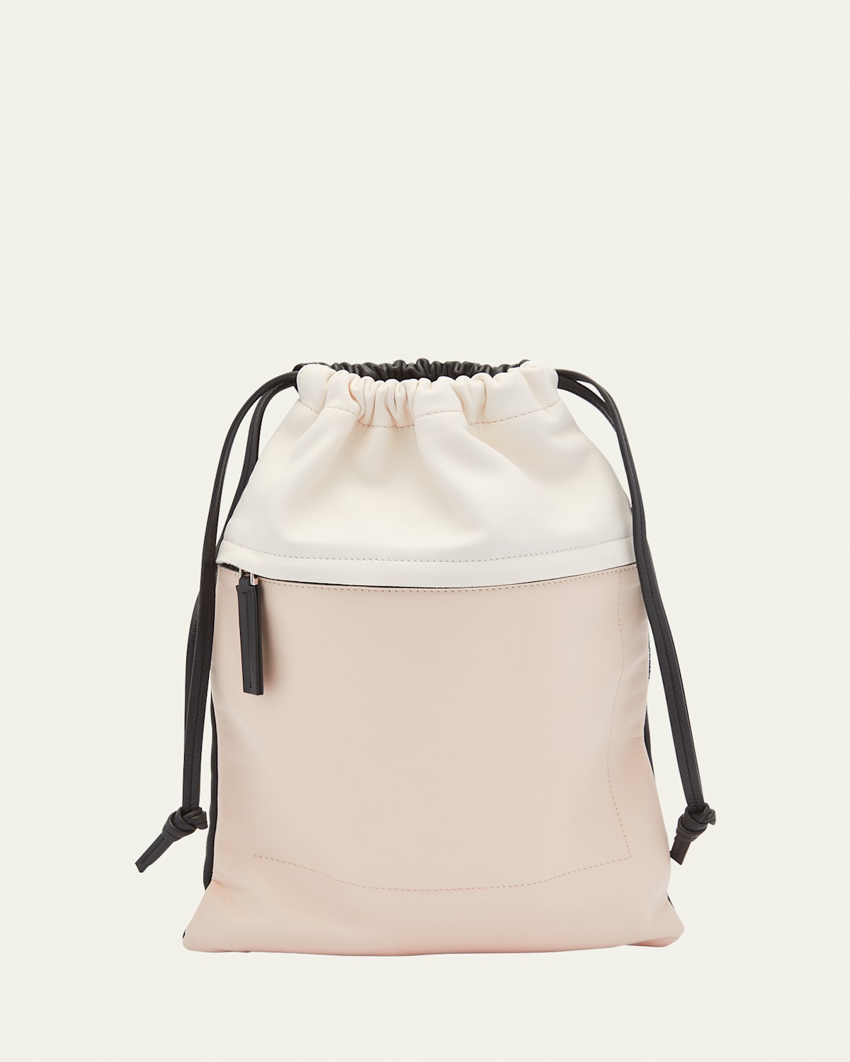 Drawstring Canvas Top-Handle Bag