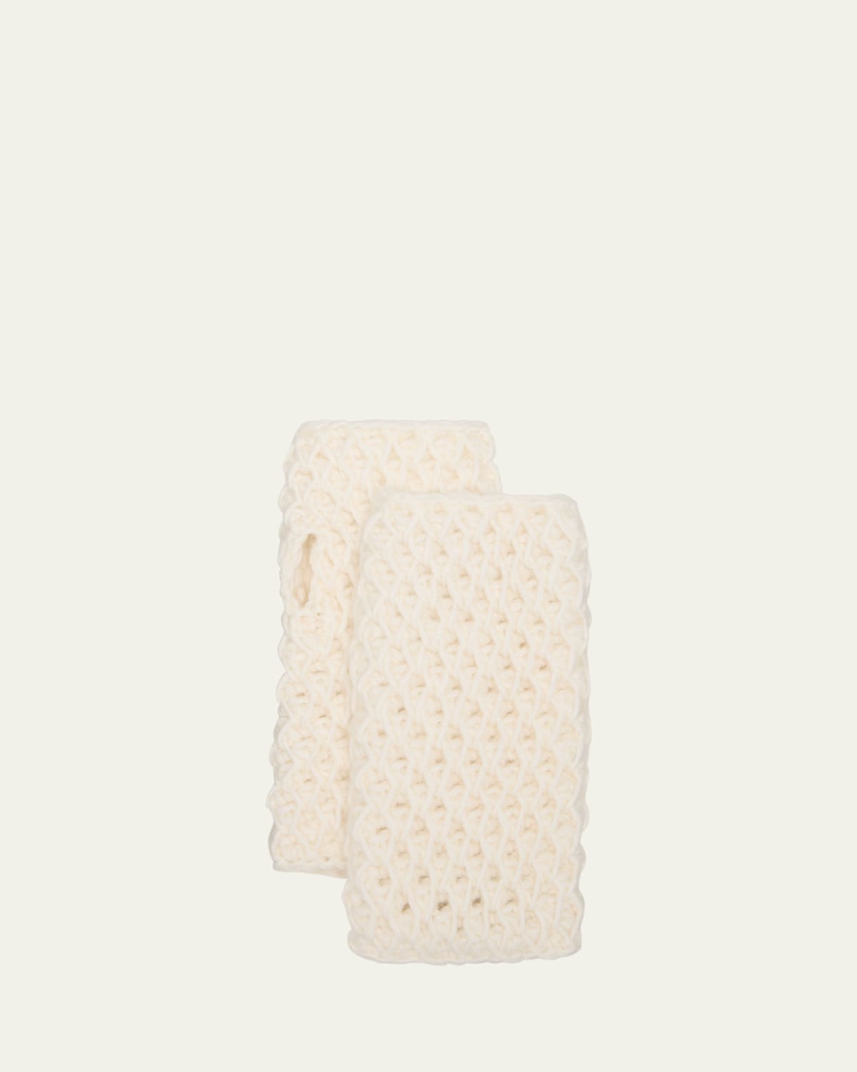 Hania New York Cashmere Honeycomb Crochet Fingerless Gloves