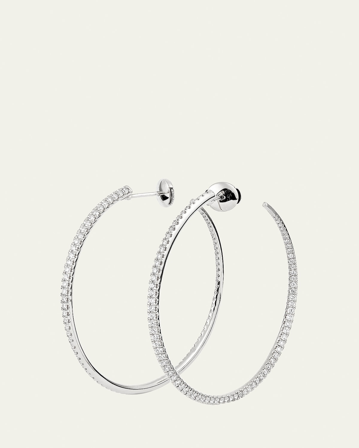 The Twisted Creoles, 45 mm, in White Gold and White Diamonds
