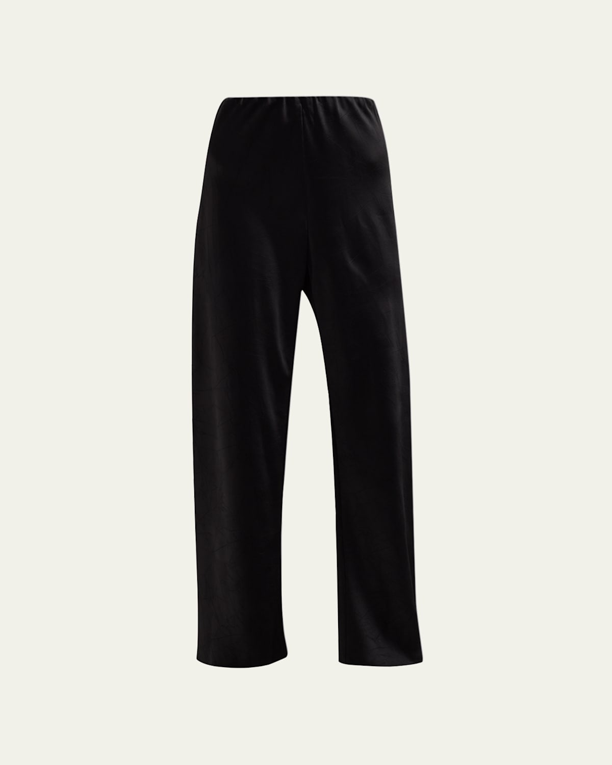 Vince Fluid Bias-cut Crushed Satin Pants In Black