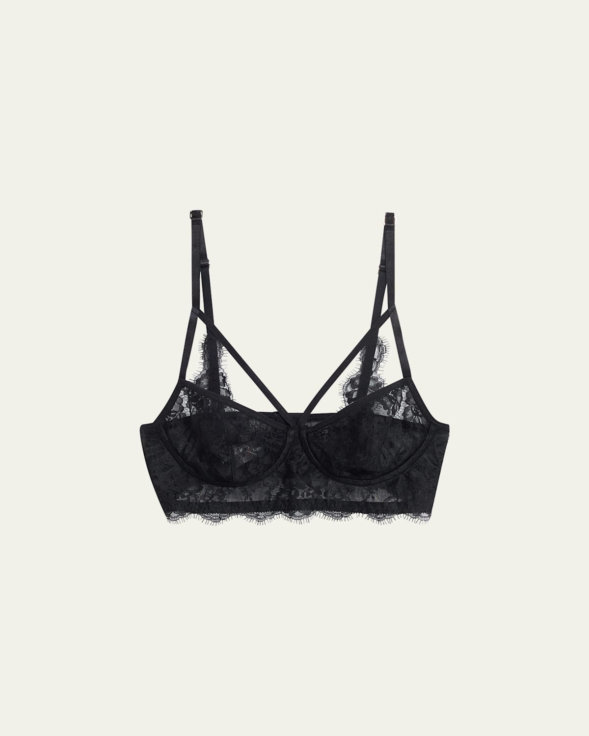 x Prabal Gurung Eyelash Lace Balconette Bra