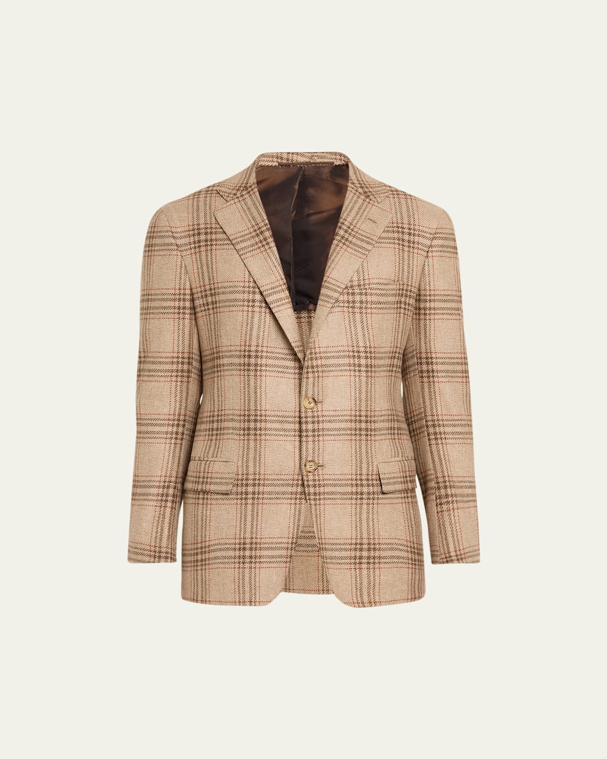 Men's Cashmere Plaid Sport Coat