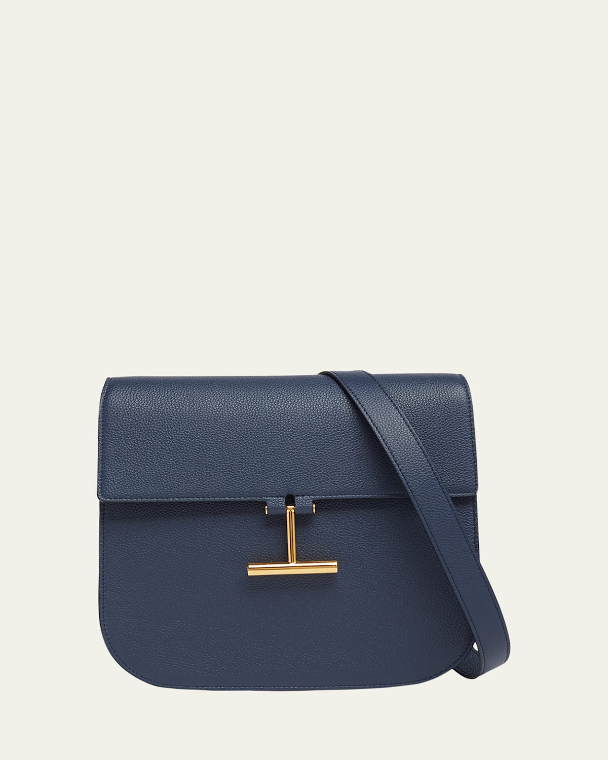 Tom Ford Tara Medium Crossbody In Grained Leather With Leather Strap