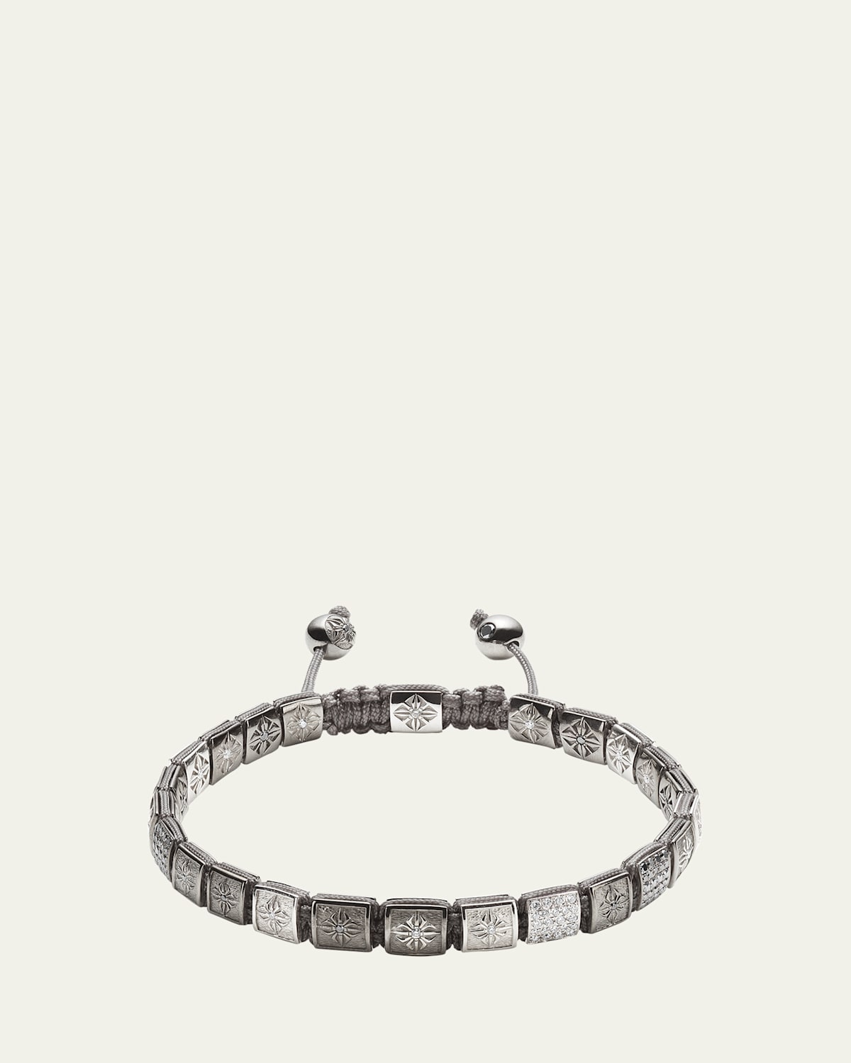 Shamballa Jewels Men's 2xLock 18K Gold Black Rhodium Bracelet with Diamonds