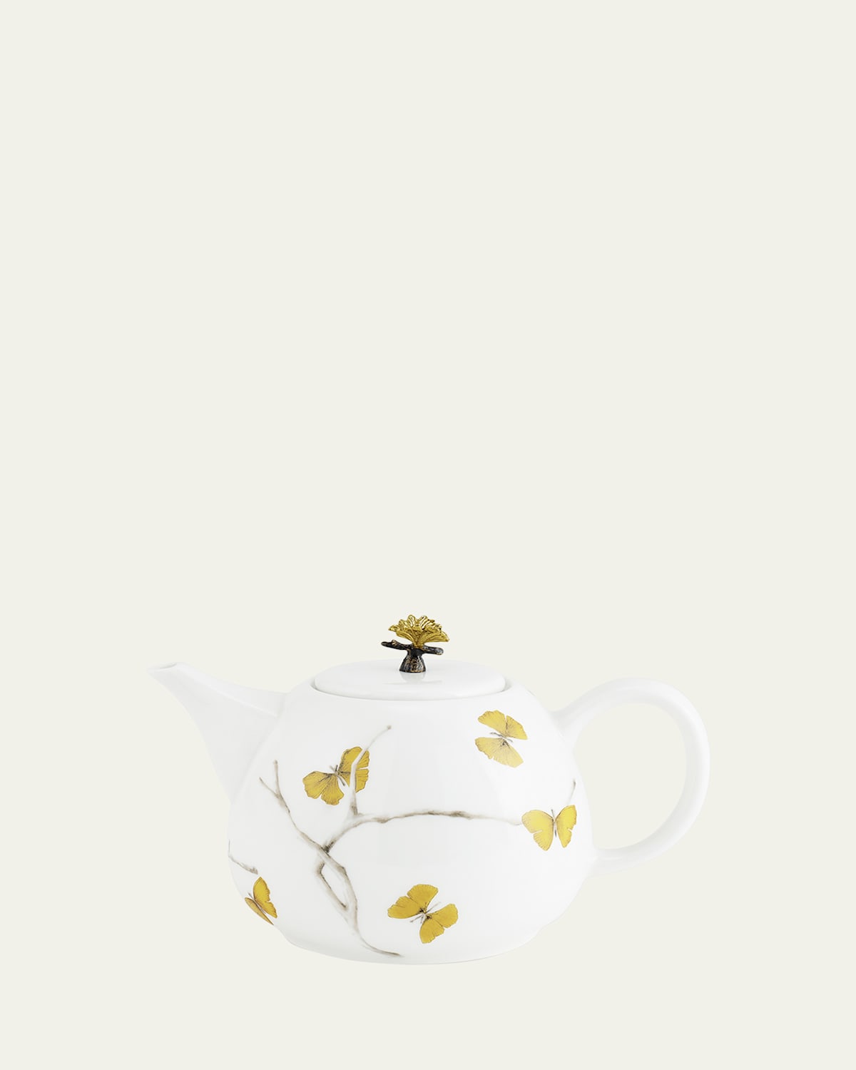 Michael Aram Butterfly Ginkgo Porcelain Teapot, 34 Oz. In White