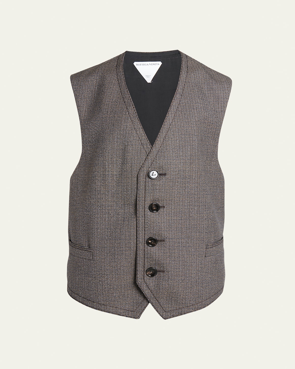 Classic Wool Houndstooth Vest