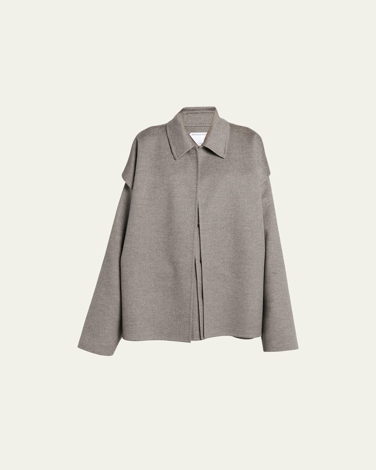 Oversized Light Double Wool Cashmere Jacket