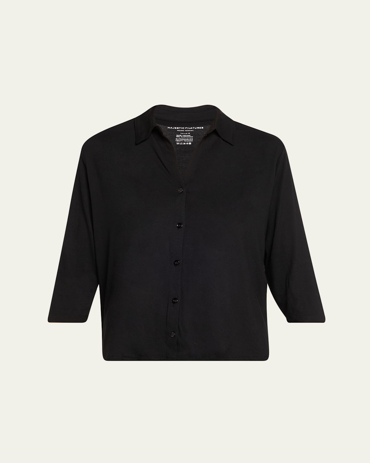 Majestic Soft Touch Semi-relaxed Button-front Shirt