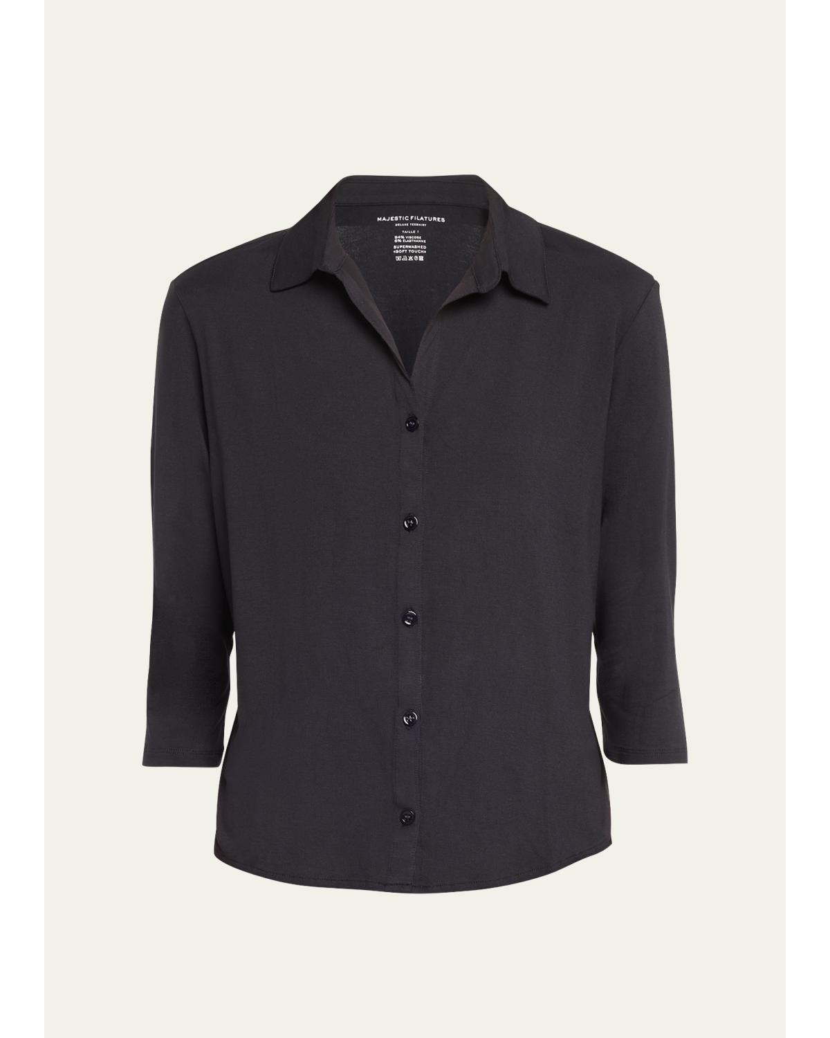 Soft Touch Semi-Relaxed Button-Front Shirt