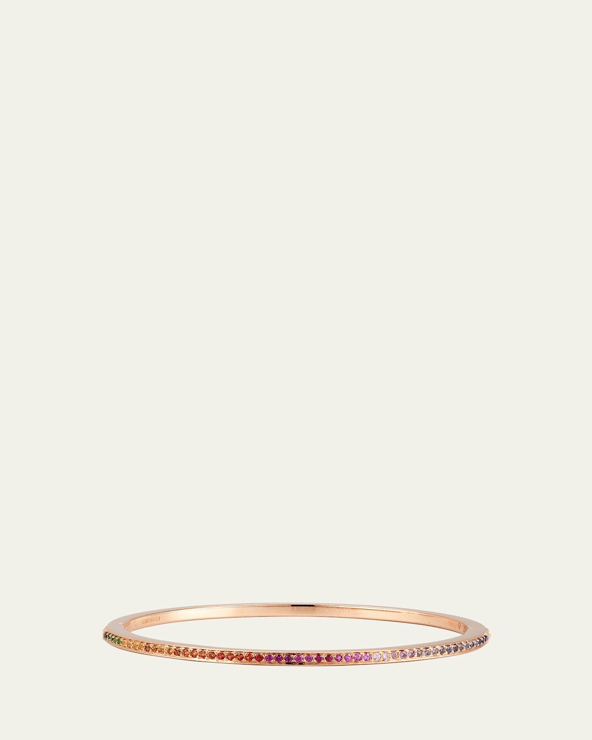 18K Rose Gold Rainbow Journey Bangle Bracelet