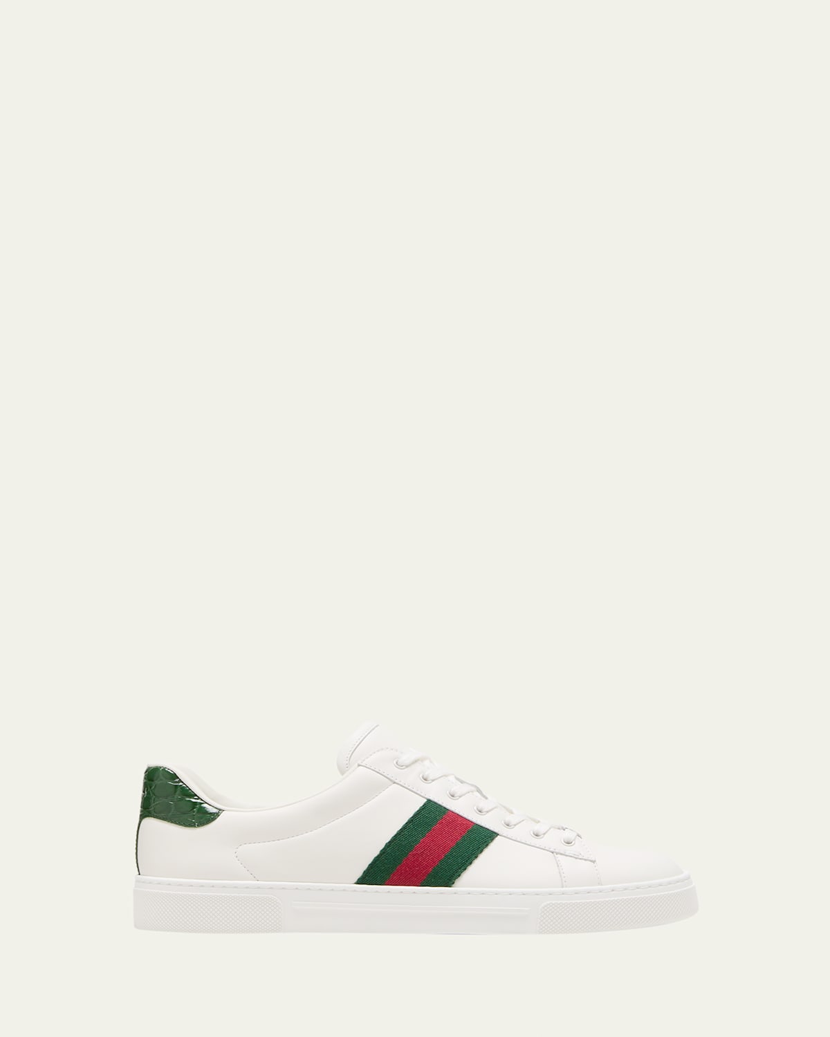 Ace Leather Web Low-Top Sneakers