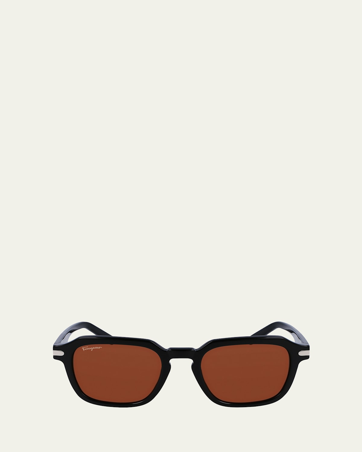 Men's Classic Logo Acetate Rectangle Sunglasses
