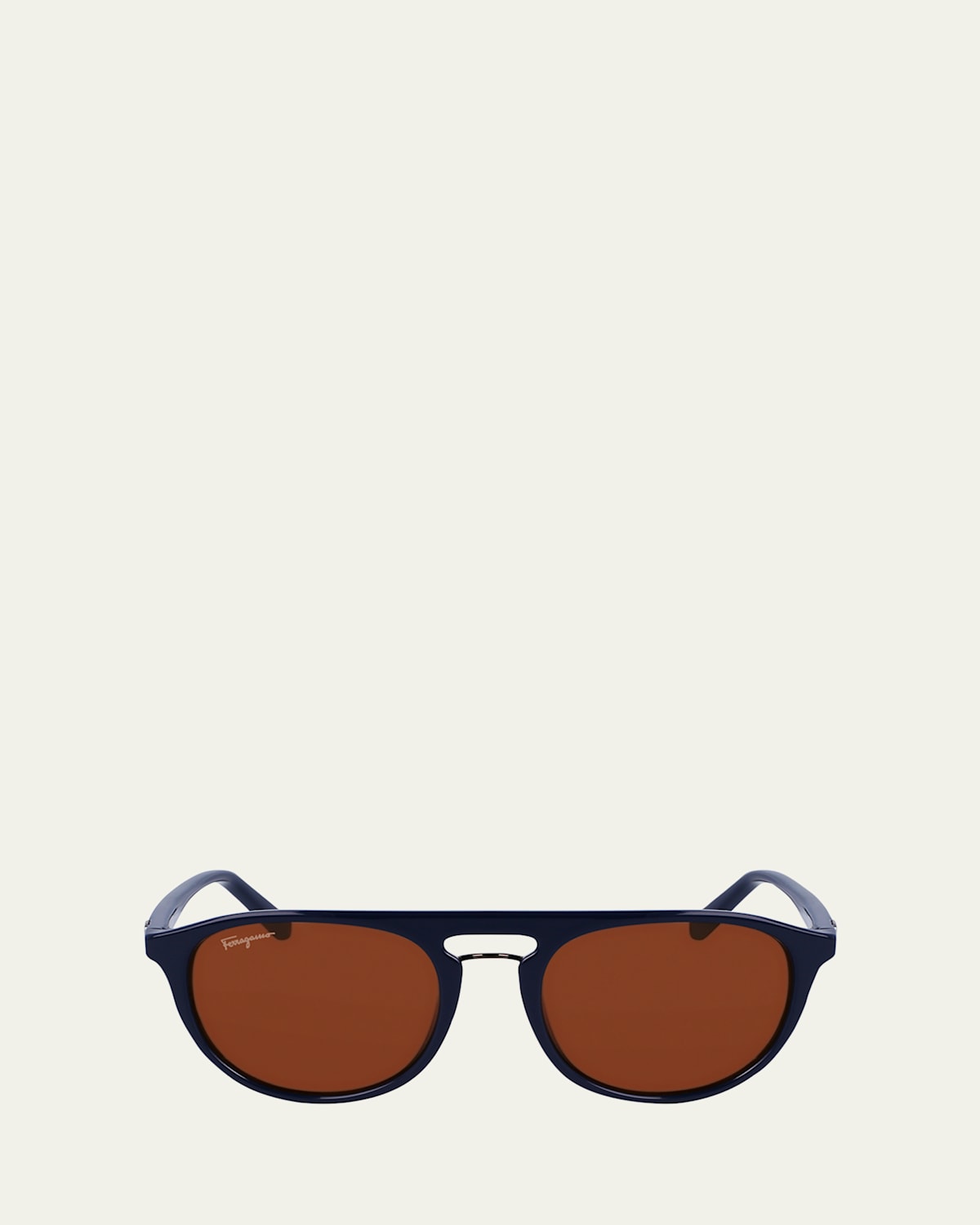 Men's Gancini Plastic Aviator Sunglasses