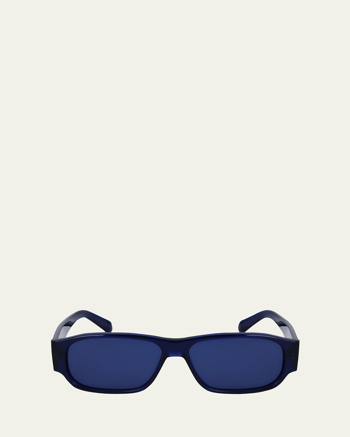 Men's Classic Logo Acetate Rectangle Sunglasses