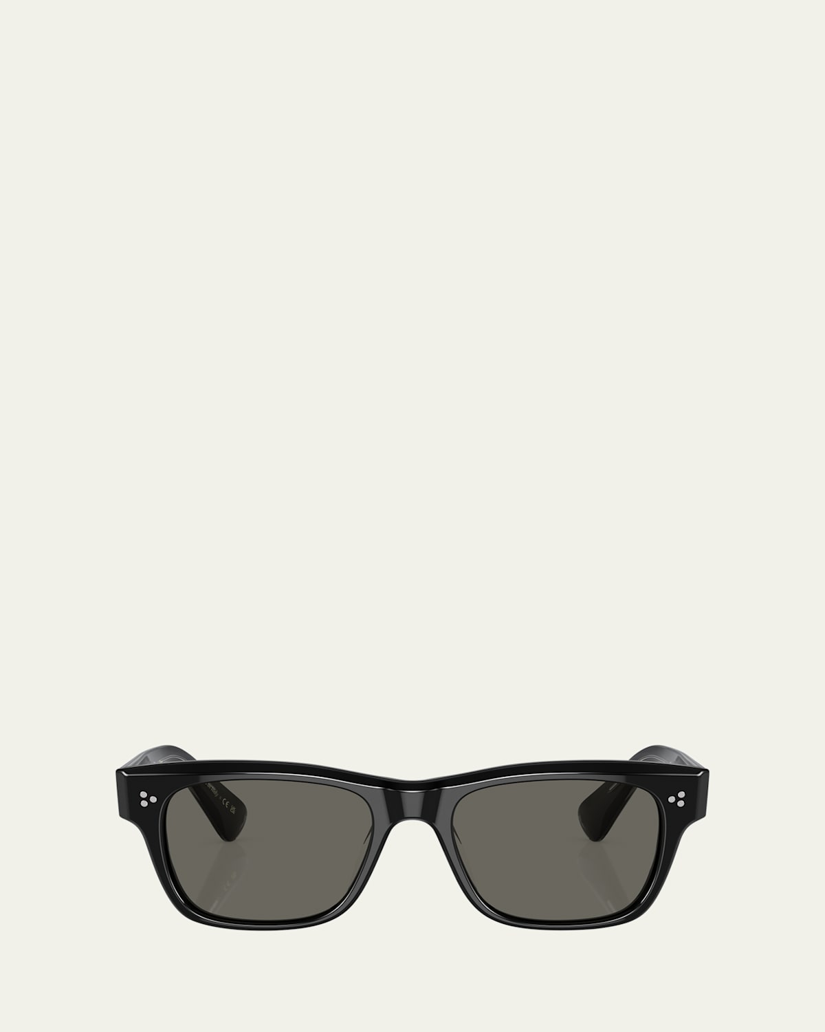 Oliver Peoples Men's Birell 52mm Acetate Rectangular Sunglasses In Black